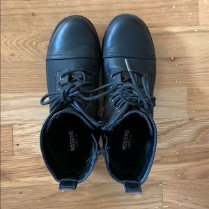 Mossimo vegan leather combat boots